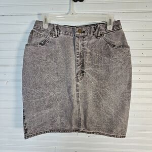 Vintage Gintano Express Gray Acid Washed Denim Straight Mini Skirt Size 8?